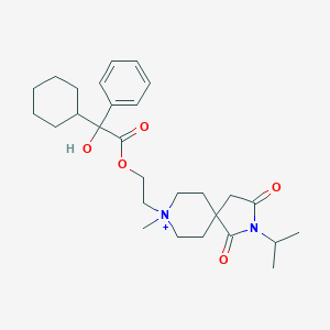 molecular formula C28H41N2O5+ B374853 8-(2-{[Cyclohexyl(hydroxy)phenylacetyl]oxy}ethyl)-2-isopropyl-8-methyl-1,3-dioxo-2-aza-8-azoniaspiro[4.5]decane 