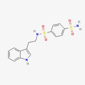 molecular formula C16H17N3O4S2 B3748560 N1-[2-(1H-INDOL-3-YL)ETHYL]BENZENE-14-DISULFONAMIDE 