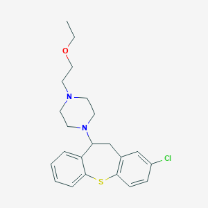 molecular formula C22H27ClN2OS B374858 1-(3-Chloro-5,6-dihydrobenzo[b][1]benzothiepin-6-yl)-4-(2-ethoxyethyl)piperazine 
