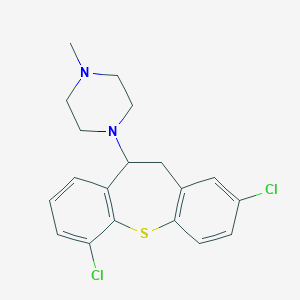 molecular formula C19H20Cl2N2S B374860 1-(2,6-Dichloro-10,11-dihydrodibenzo[b,f]thiepin-10-yl)-4-methylpiperazine 