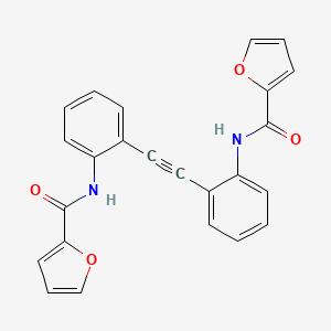 molecular formula C24H16N2O4 B3748619 N-[2-[2-[2-(furan-2-carbonylamino)phenyl]ethynyl]phenyl]furan-2-carboxamide 