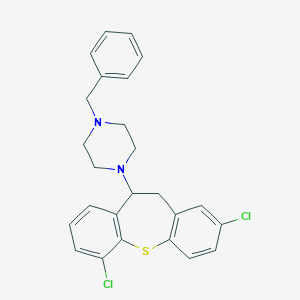 molecular formula C25H24Cl2N2S B374864 1-Benzyl-4-(3,10-dichloro-5,6-dihydrobenzo[b][1]benzothiepin-6-yl)piperazine 