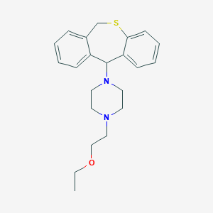 molecular formula C22H28N2OS B374866 1-(6,11-Dihydrobenzo[c][1]benzothiepin-11-yl)-4-(2-ethoxyethyl)piperazine CAS No. 6428-23-5