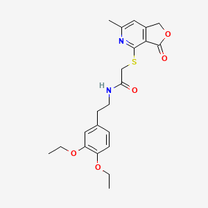 molecular formula C22H26N2O5S B3748698 N-[2-(3,4-DIETHOXYPHENYL)ETHYL]-2-({6-METHYL-3-OXO-1H,3H-FURO[3,4-C]PYRIDIN-4-YL}SULFANYL)ACETAMIDE 