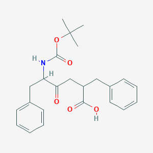 5-Amino-(N-t-butoxycarbonyl)-2-benzyl-4-oxo-6-phenylhexanoic acid