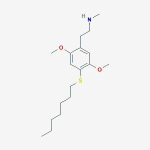 molecular formula C18H31NO2S B374890 N-{2-[4-(heptylsulfanyl)-2,5-dimethoxyphenyl]ethyl}-N-methylamine 