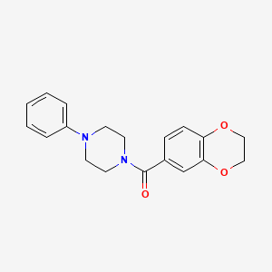molecular formula C19H20N2O3 B3748979 1-(2,3-Dihydro-1,4-benzodioxine-6-carbonyl)-4-phenylpiperazine 