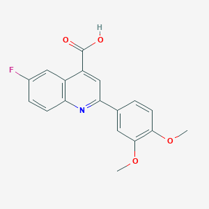 molecular formula C18H14FNO4 B3748995 2-(3,4-Dimethoxyphenyl)-6-fluoroquinoline-4-carboxylic acid CAS No. 588693-15-6