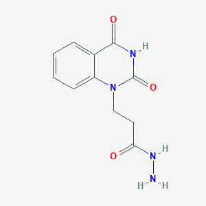 molecular formula C11H12N4O3 B374907 3-(2,4-Dioxo-3,4-dihydroquinazolin-1(2H)-yl)propanehydrazide CAS No. 199915-80-5