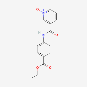 molecular formula C15H14N2O4 B3749266 Ethyl 4-[(1-oxidopyridin-1-ium-3-carbonyl)amino]benzoate 