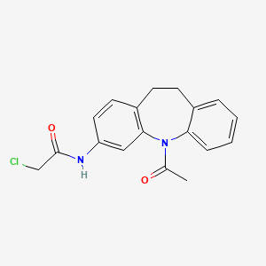 molecular formula C18H17ClN2O2 B3749276 N-(11-acetyl-5,6-dihydrobenzo[b][1]benzazepin-2-yl)-2-chloroacetamide 