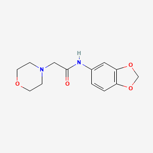 molecular formula C13H16N2O4 B3749284 N-benzo[1,3]dioxol-5-yl-2-morpholin-4-yl-acetamide 