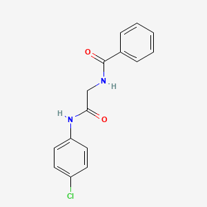 molecular formula C15H13ClN2O2 B3749335 N-[2-(4-chloroanilino)-2-oxoethyl]benzamide CAS No. 6998-38-5