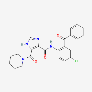 molecular formula C23H21ClN4O3 B3749407 N-(2-benzoyl-4-chlorophenyl)-5-(piperidine-1-carbonyl)-1H-imidazole-4-carboxamide 