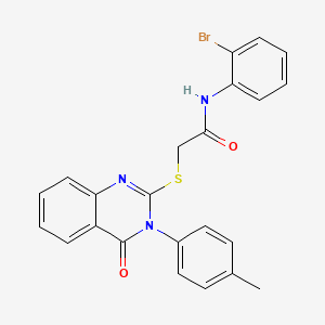 molecular formula C23H18BrN3O2S B3749487 N-(2-bromophenyl)-2-{[3-(4-methylphenyl)-4-oxo-3,4-dihydroquinazolin-2-yl]sulfanyl}acetamide CAS No. 476486-17-6