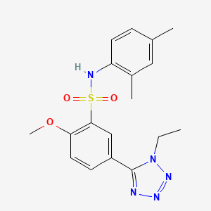 molecular formula C18H21N5O3S B3749527 N-(2,4-dimethylphenyl)-5-(1-ethyltetrazol-5-yl)-2-methoxybenzenesulfonamide 
