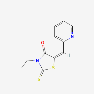 molecular formula C11H10N2OS2 B3749632 (5E)-3-ETHYL-5-[(PYRIDIN-2-YL)METHYLIDENE]-2-SULFANYLIDENE-1,3-THIAZOLIDIN-4-ONE 