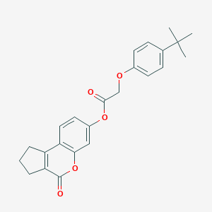 molecular formula C24H24O5 B374971 4-Oxo-1,2,3,4-tetrahydrocyclopenta[c]chromen-7-yl (4-tert-butylphenoxy)acetate 