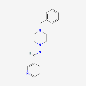 molecular formula C17H20N4 B3749739 N-(4-benzylpiperazin-1-yl)-1-pyridin-3-ylmethanimine 