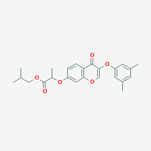 molecular formula C24H26O6 B374982 2-methylpropyl 2-{[3-(3,5-dimethylphenoxy)-4-oxo-4H-chromen-7-yl]oxy}propanoate 