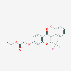 molecular formula C23H21F3O6 B374991 PROPAN-2-YL 2-{[3-(2-METHOXYPHENYL)-4-OXO-2-(TRIFLUOROMETHYL)-4H-CHROMEN-7-YL]OXY}PROPANOATE 