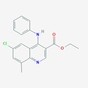 Ethyl 4-anilino-6-chloro-8-methylquinoline-3-carboxylate