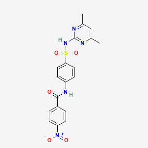 molecular formula C19H17N5O5S B3750032 N-{4-[(4,6-dimethylpyrimidin-2-yl)sulfamoyl]phenyl}-4-nitrobenzamide 