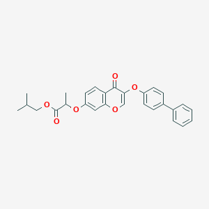 2-methylpropyl 2-{[3-(biphenyl-4-yloxy)-4-oxo-4H-chromen-7-yl]oxy}propanoate