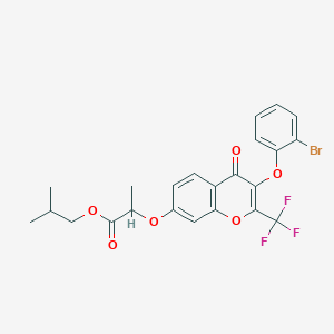 isobutyl 2-{[3-(2-bromophenoxy)-4-oxo-2-(trifluoromethyl)-4H-chromen-7-yl]oxy}propanoate