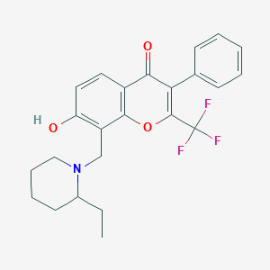 8-[(2-ethyl-1-piperidinyl)methyl]-7-hydroxy-3-phenyl-2-(trifluoromethyl)-4H-chromen-4-one