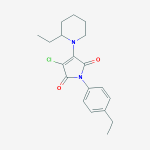 3-chloro-1-(4-ethylphenyl)-4-(2-ethyl-1-piperidinyl)-1H-pyrrole-2,5-dione