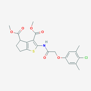 dimethyl 2-{[(4-chloro-3,5-dimethylphenoxy)acetyl]amino}-5,6-dihydro-4H-cyclopenta[b]thiophene-3,4-dicarboxylate