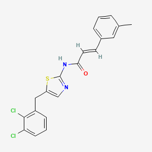 molecular formula C20H16Cl2N2OS B3750399 N-[5-(2,3-Dichloro-benzyl)-thiazol-2-yl]-3-m-tolyl-acrylamide 