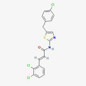molecular formula C19H13Cl3N2OS B3750419 N-(5-(4-CHLOROBENZYL)-1,3-THIAZOL-2-YL)-3-(2,3-DICHLOROPHENYL)ACRYLAMIDE 