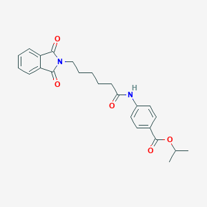 molecular formula C24H26N2O5 B375049 PROPAN-2-YL 4-[6-(1,3-DIOXO-2,3-DIHYDRO-1H-ISOINDOL-2-YL)HEXANAMIDO]BENZOATE 