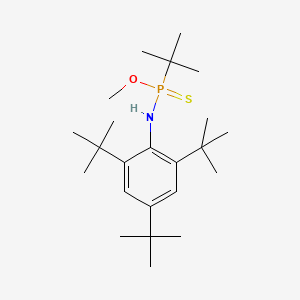 molecular formula C23H42NOPS B3750497 N-[TERT-BUTYL(METHOXY)PHOSPHOROTHIOYL]-N-[2,4,6-TRI(TERT-BUTYL)PHENYL]AMINE 