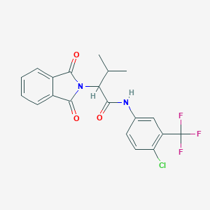 molecular formula C20H16ClF3N2O3 B375060 N-[4-chloro-3-(trifluoromethyl)phenyl]-2-(1,3-dioxo-1,3-dihydro-2H-isoindol-2-yl)-3-methylbutanamide 