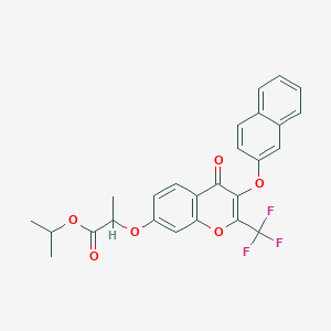 isopropyl 2-{[3-(2-naphthyloxy)-4-oxo-2-(trifluoromethyl)-4H-chromen-7-yl]oxy}propanoate