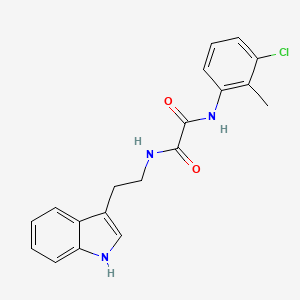 molecular formula C19H18ClN3O2 B3750982 N'-(3-CHLORO-2-METHYLPHENYL)-N-[2-(1H-INDOL-3-YL)ETHYL]ETHANEDIAMIDE 