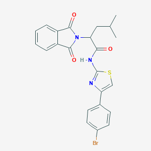 molecular formula C23H20BrN3O3S B375101 N-[4-(4-BROMOPHENYL)-1,3-THIAZOL-2-YL]-2-(1,3-DIOXO-2,3-DIHYDRO-1H-ISOINDOL-2-YL)-4-METHYLPENTANAMIDE 