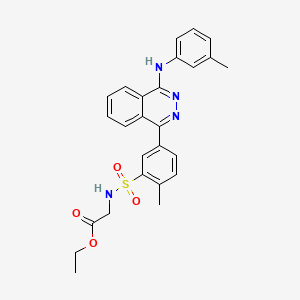 molecular formula C26H26N4O4S B3751057 ethyl N-[(2-methyl-5-{4-[(3-methylphenyl)amino]phthalazin-1-yl}phenyl)sulfonyl]glycinate 