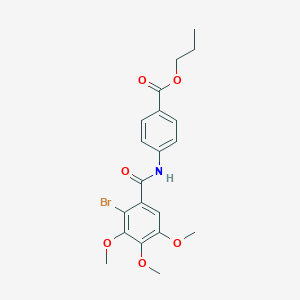 molecular formula C20H22BrNO6 B375108 Propyl 4-[(2-bromo-3,4,5-trimethoxybenzoyl)amino]benzoate 