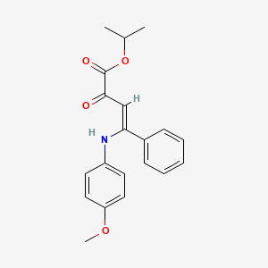 molecular formula C20H21NO4 B3751133 propan-2-yl (3Z)-4-[(4-methoxyphenyl)amino]-2-oxo-4-phenylbut-3-enoate 