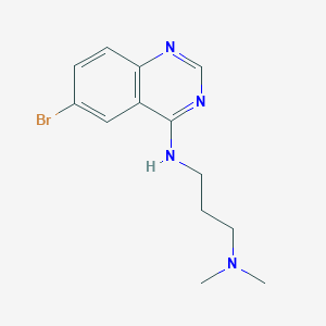 molecular formula C13H17BrN4 B3751197 N-(6-bromoquinazolin-4-yl)-N',N'-dimethylpropane-1,3-diamine 