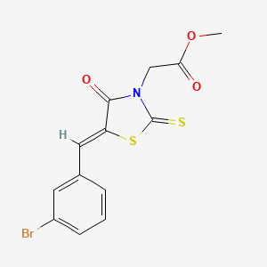molecular formula C13H10BrNO3S2 B3751240 methyl [(5Z)-5-(3-bromobenzylidene)-4-oxo-2-thioxo-1,3-thiazolidin-3-yl]acetate 