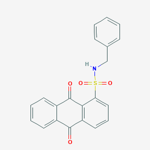 molecular formula C21H15NO4S B375142 N-benzyl-9,10-dioxo-9,10-dihydroanthracene-1-sulfonamide 