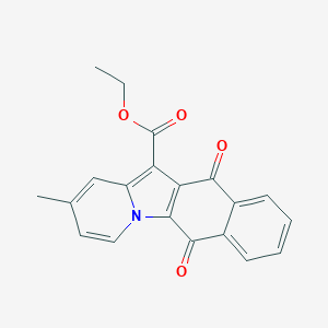 molecular formula C20H15NO4 B375144 ethyl 14-methyl-2,9-dioxo-11-azatetracyclo[8.7.0.0^{3,8}.0^{11,16}]heptadeca-1(10),3,5,7,12,14,16-heptaene-17-carboxylate CAS No. 111616-91-2
