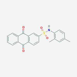 molecular formula C22H17NO4S B375151 N-(2,4-dimethylphenyl)-9,10-dioxo-9,10-dihydroanthracene-2-sulfonamide CAS No. 791786-21-5