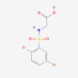 molecular formula C8H7Br2NO4S B375156 N-[(2,5-dibromophenyl)sulfonyl]glycine 