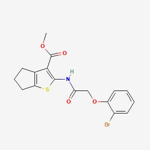 molecular formula C17H16BrNO4S B3751846 METHYL 2-[2-(2-BROMOPHENOXY)ACETAMIDO]-4H,5H,6H-CYCLOPENTA[B]THIOPHENE-3-CARBOXYLATE 
